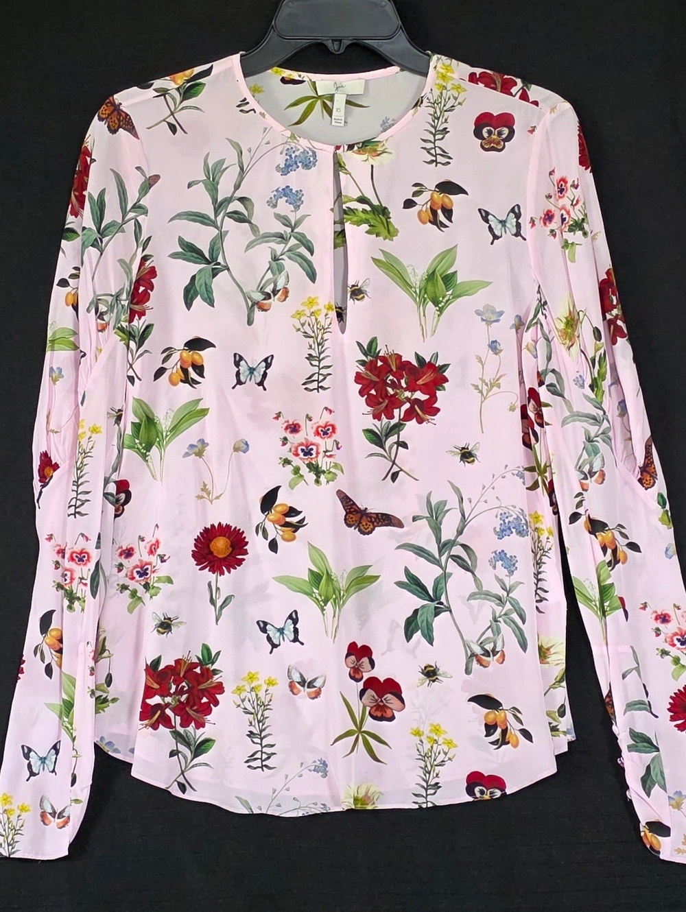 Joie Liseli Pink Floral Long Sleeve Blouse XS